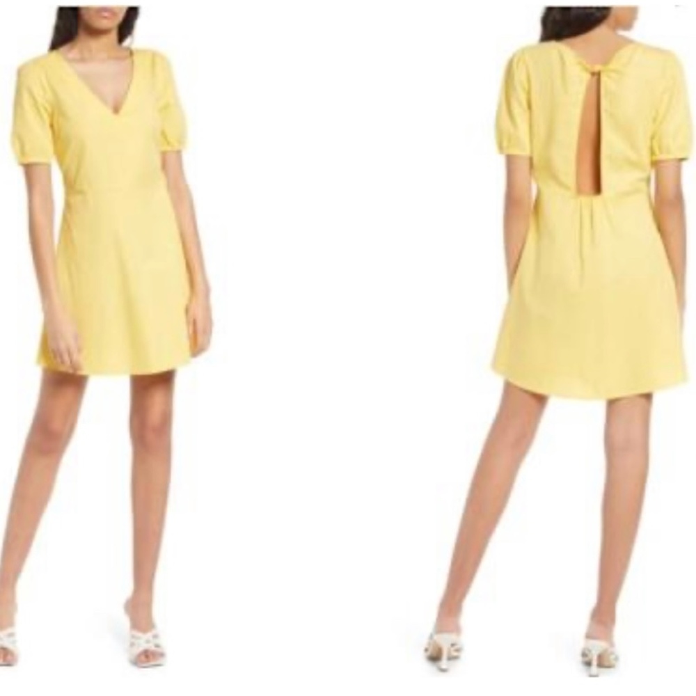 Vero Moda Yellow Mini Dress